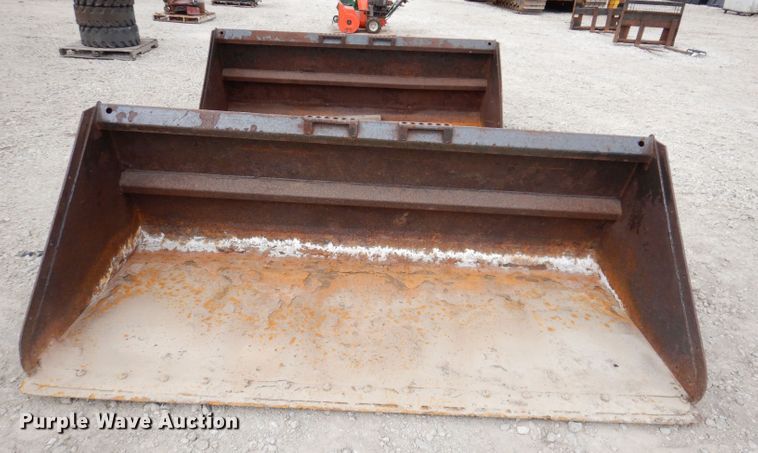 image for item KW9413 (2) Bobcat 100" W skid steer buckets