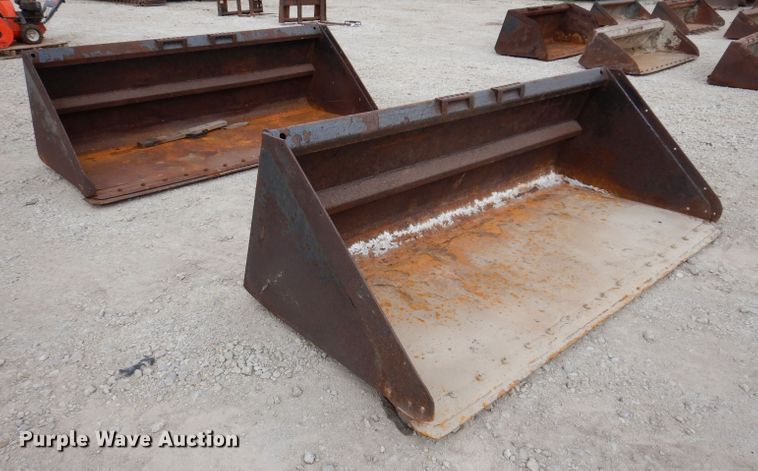 image for item KW9413 (2) Bobcat 100" W skid steer buckets