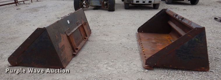 image for item KW9413 (2) Bobcat 100" W skid steer buckets