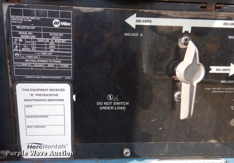 image for item KW9422 Miller  welder/generator