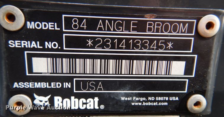 image for item KW9426 Bobcat 84 Angle Broom  skid steer broom