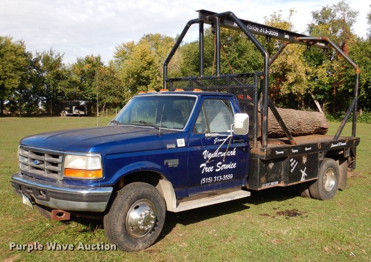 image for item KW9476 1996 Ford F-Super Duty XLT  flatbed truck