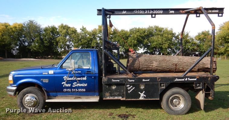 image for item KW9476 1996 Ford F-Super Duty XLT  flatbed truck