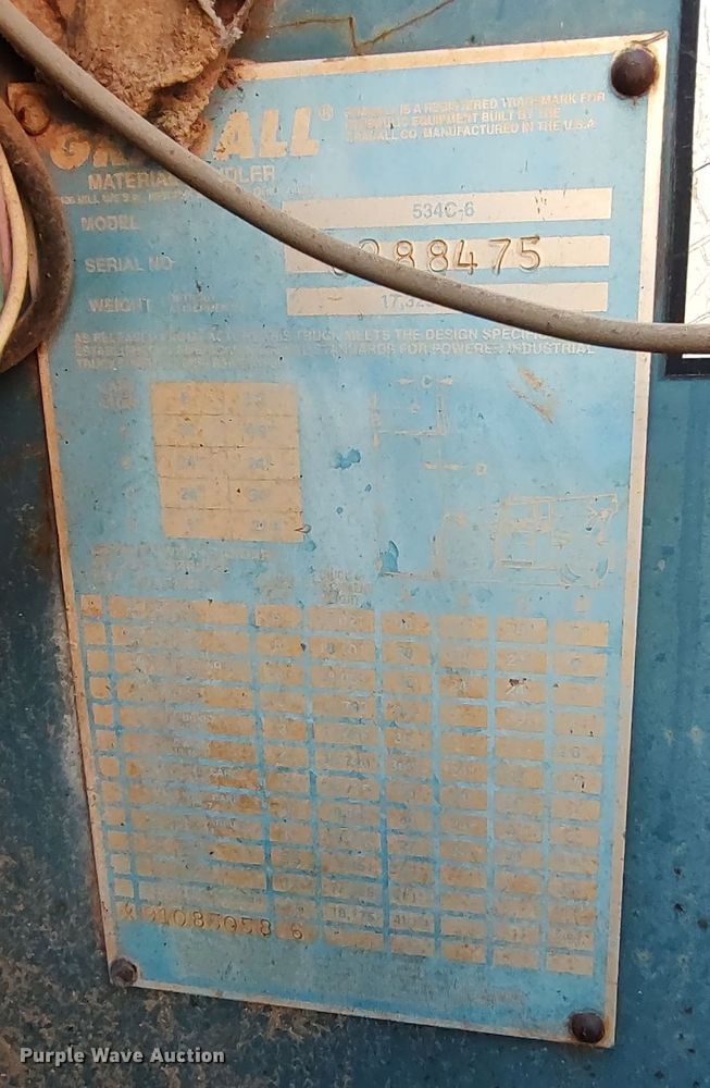 image for item LK9886 1996 Gradall 534C  telehandler