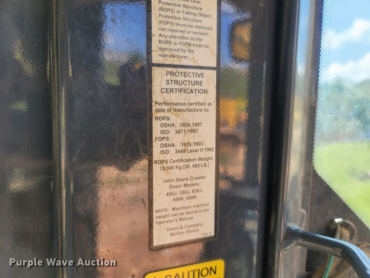 image for item LM9719 2012 John Deere 650K LGP  dozer