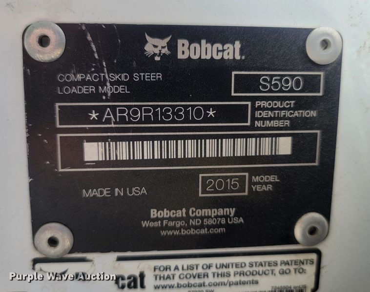 image for item LM9750 2015 Bobcat S590  skid steer loader