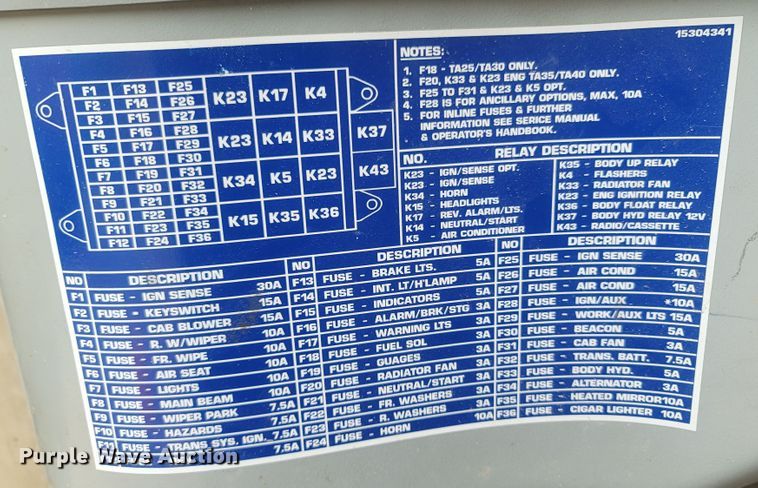 image for item LN9589 2000 Terex TA40  haul truck