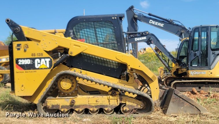 image for item LN9590 2018 Caterpillar 299D2  tracked skid steer loader
