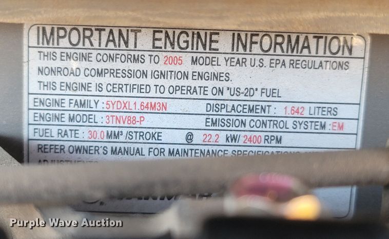 image for item LN9614 2005 Case CX36B  mini excavator