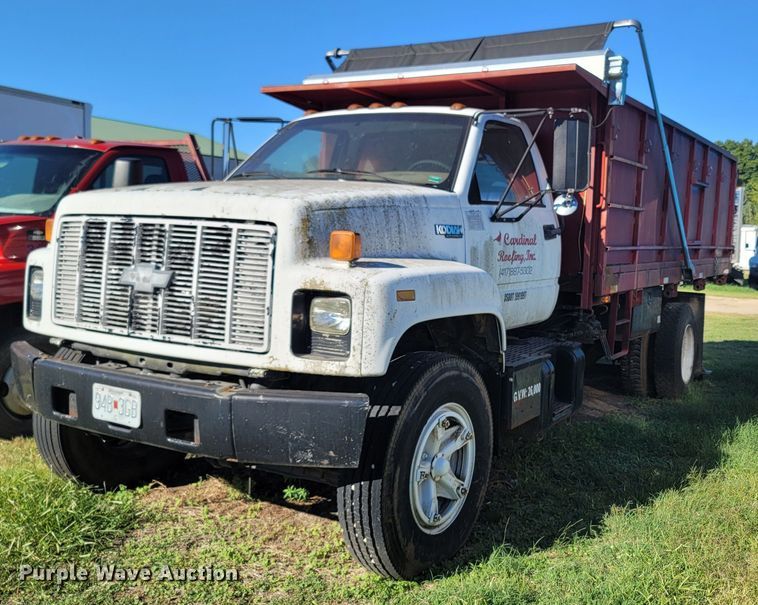 image for item LN9618 1994 Chevrolet Kodiak  scissor lift dump truck