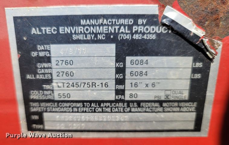 image for item LN9625 2011 Altec  wood chipper