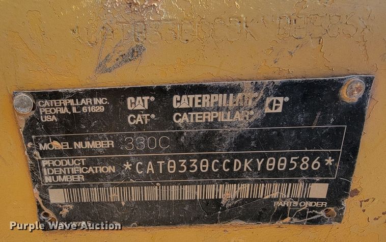image for item LO9111 2002 Caterpillar 330CL  excavator