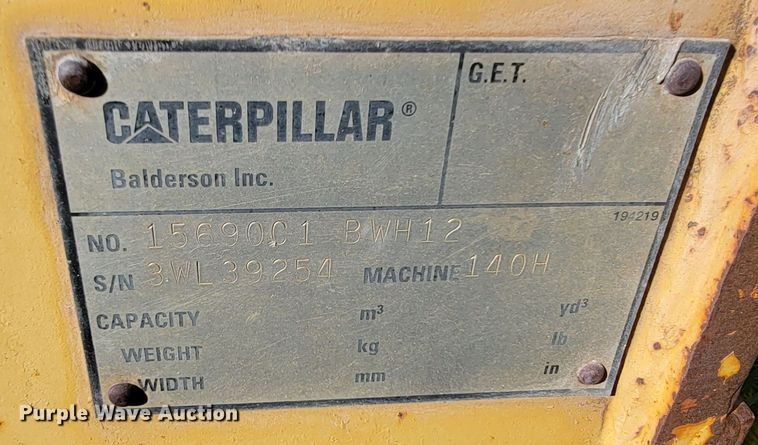 image for item LO9117 Caterpillar  14' L snow wing plow
