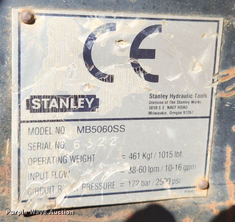 image for item MK9402 Stanley MB5060SS  skid steer breaker