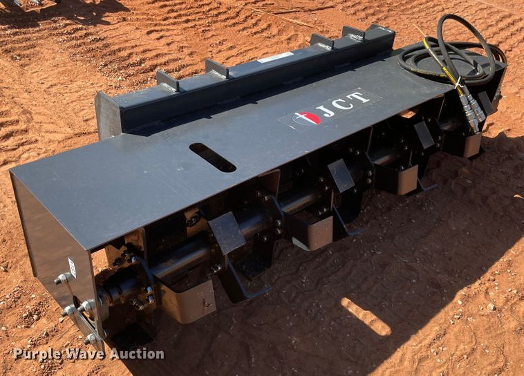 JCT 72"W skid steer tiller in Tecumseh, OK Item MR9396 sold Purple Wave