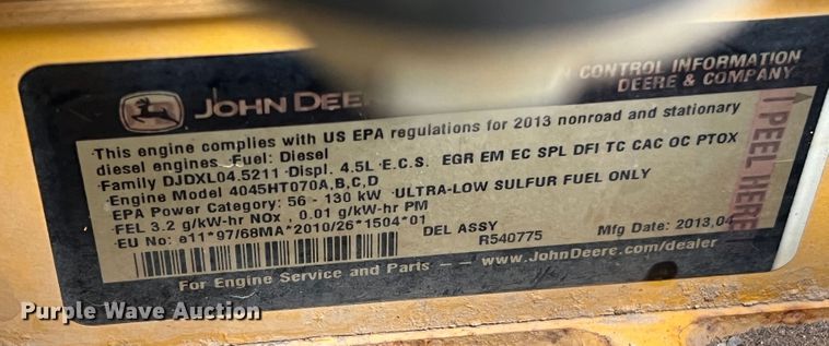 image for item MR9944 2013 John Deere 650K LGP  dozer