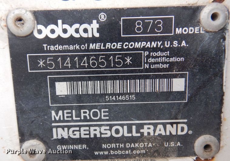 image for item MW9301 2000 Bobcat 873  skid steer loader