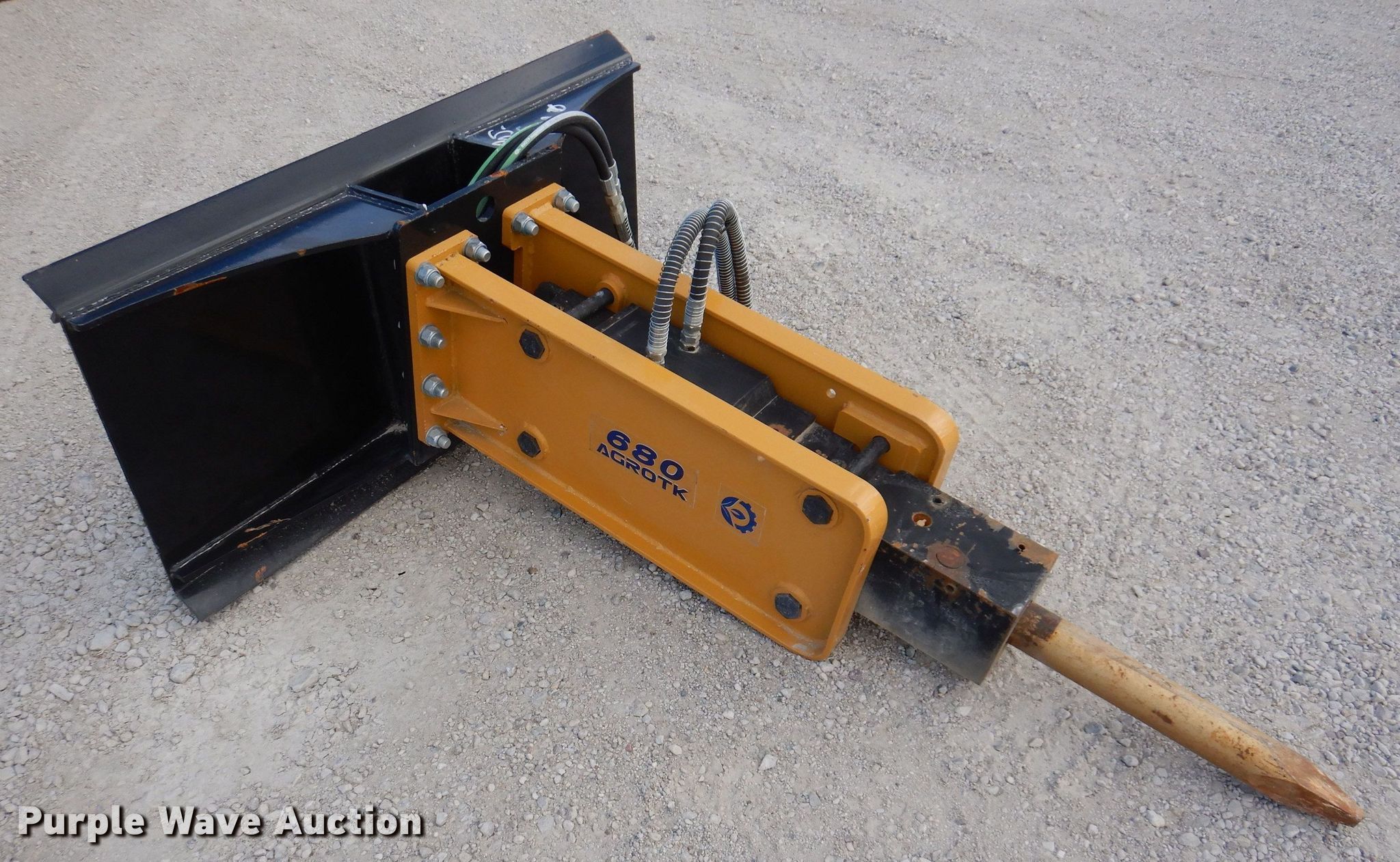 Agrotk 680 skid steer breaker in Anita, IA Item KW9431 sold Purple Wave