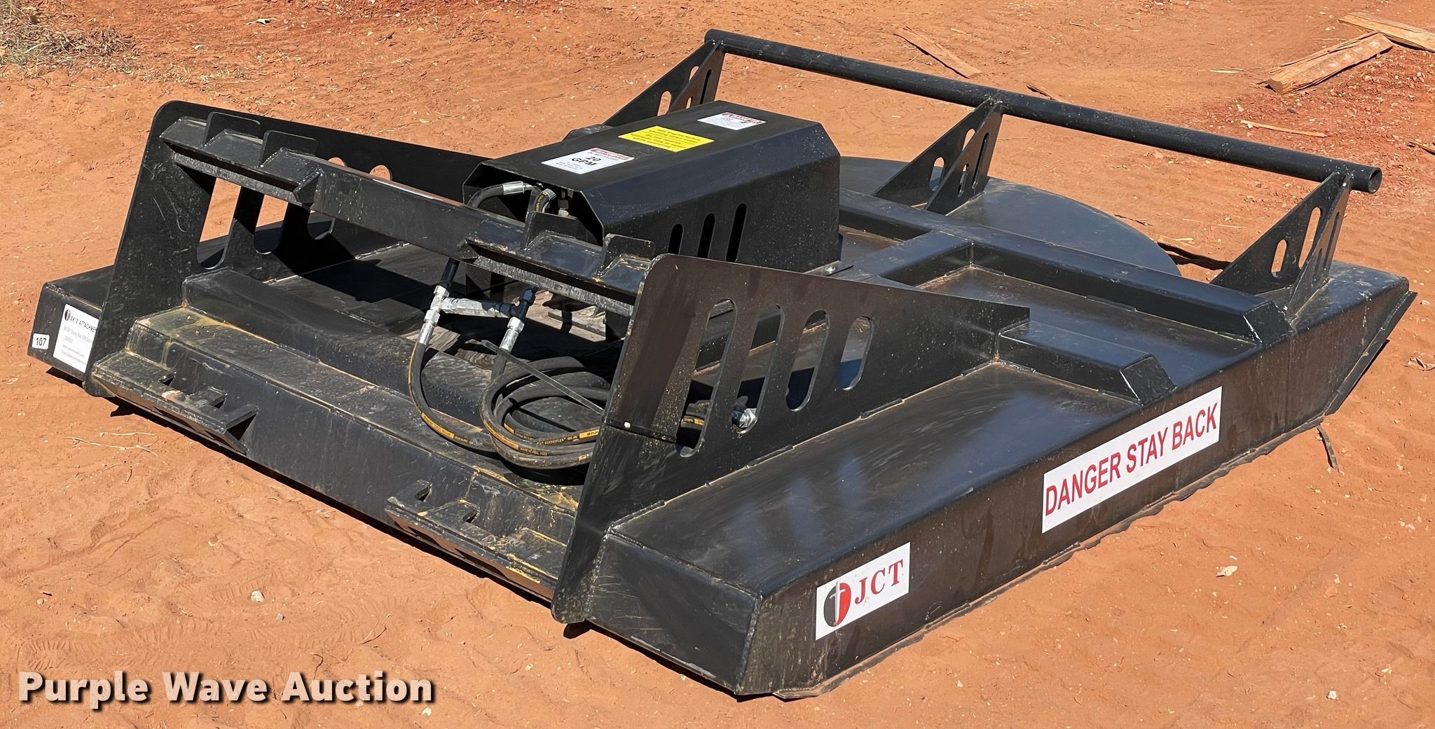 JCT 72"W skid steer brush mower in Tecumseh, OK Item MR9399 sold Purple Wave