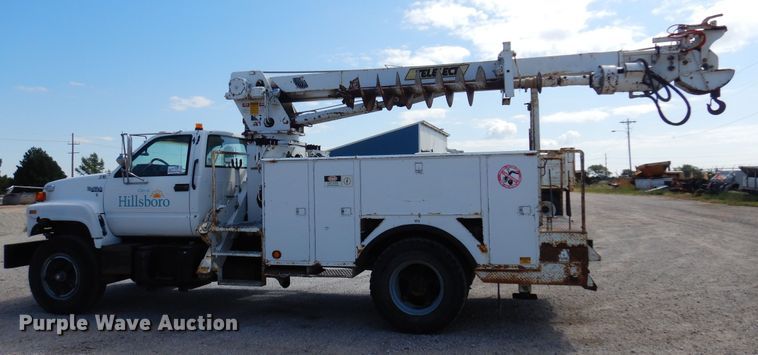 image for item DB7836 1991 GMC TopKick C6500  digger derrick truck