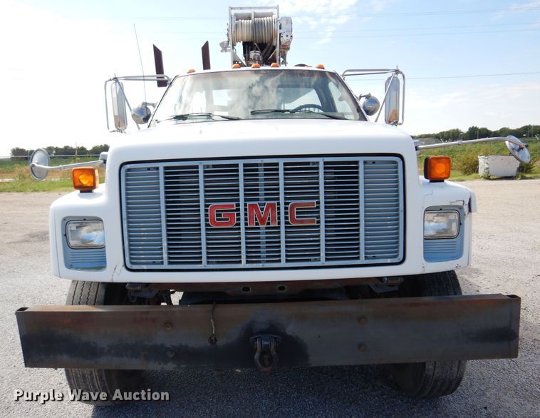 image for item DB7836 1991 GMC TopKick C6500  digger derrick truck