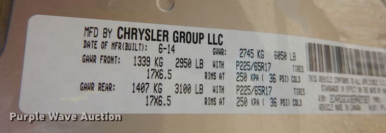 image for item DI6754 2014 Dodge Grand Caravan SXT  van