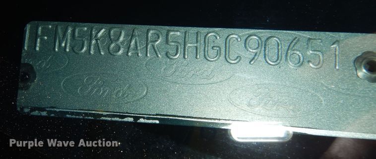 image for item DI6760 2017 Ford Explorer Police Interceptor  SUV