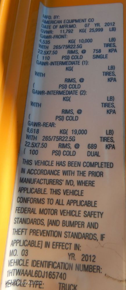 image for item DM3162 2013 International WorkStar 7300  hook lift truck