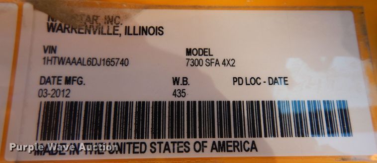 image for item DM3162 2013 International WorkStar 7300  hook lift truck