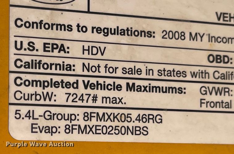 image for item DN7437 2008 Ford F250 Super Duty XL  utility bed pickup truck