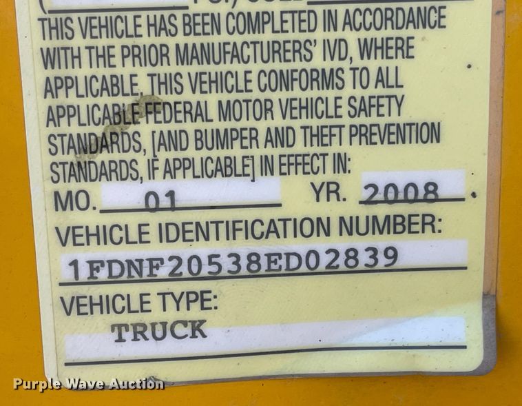 image for item DN7437 2008 Ford F250 Super Duty XL  utility bed pickup truck