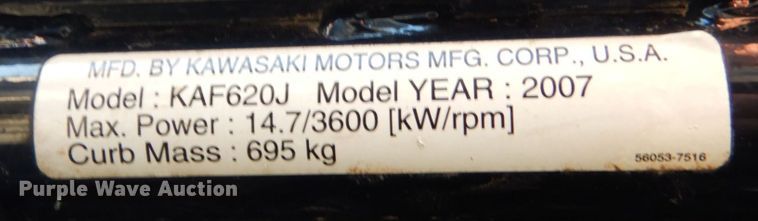 image for item DO1558 2007 Kawasaki Mule 3010  utility vehicle