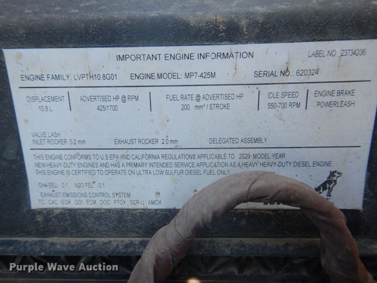 image for item DP0366 2021 Mack Granite GR64F  dump truck