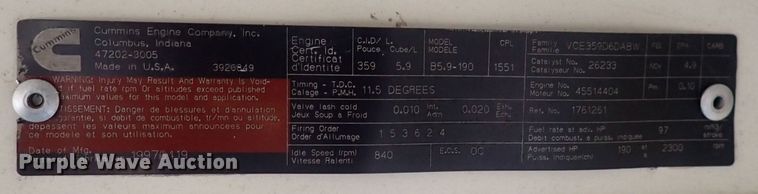 image for item DQ2997 1998 Blue Bird  school bus