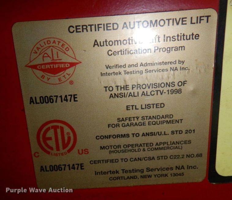 image for item DQ7241 Rotary 75-48FCPT2-3-3  automotive lift