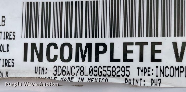 image for item JD9310 2009 Dodge Ram 5500HD  Quad Cab dump truck