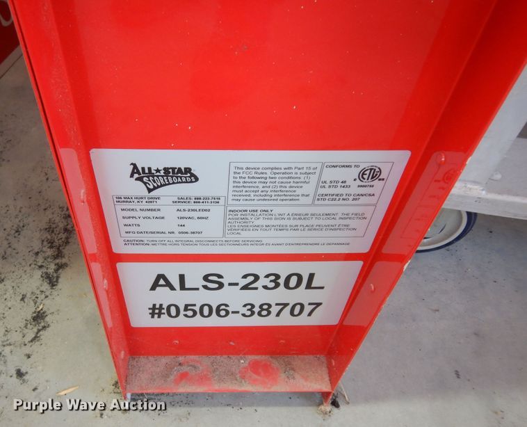 image for item KF9180 (2) All Star scoreboards