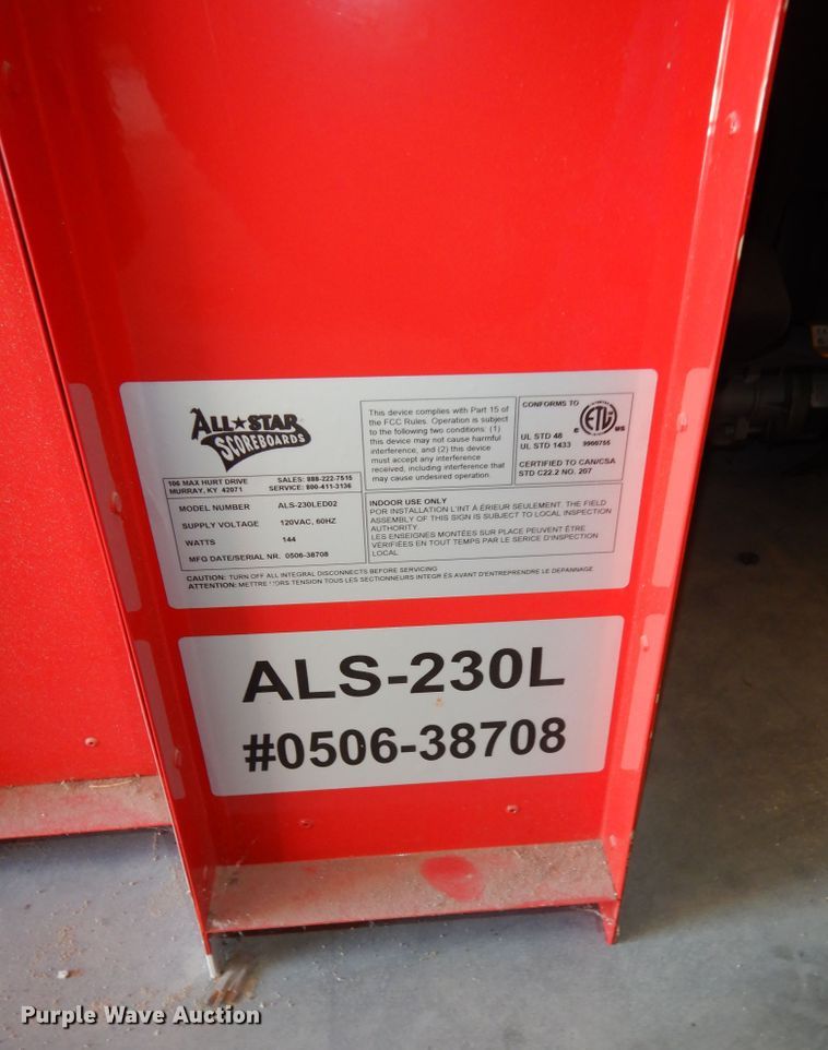 image for item KF9180 (2) All Star scoreboards