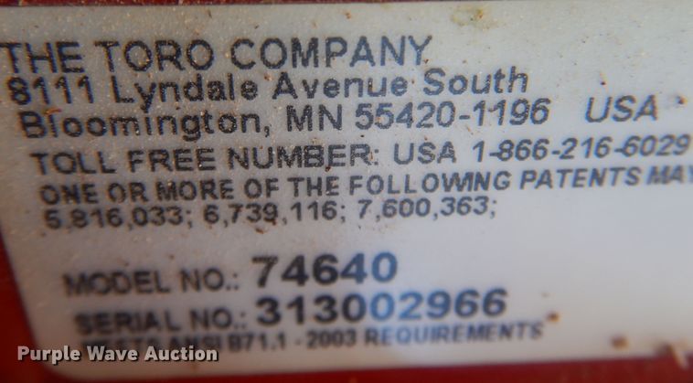 image for item KO9801 2013 Toro  lawn mower