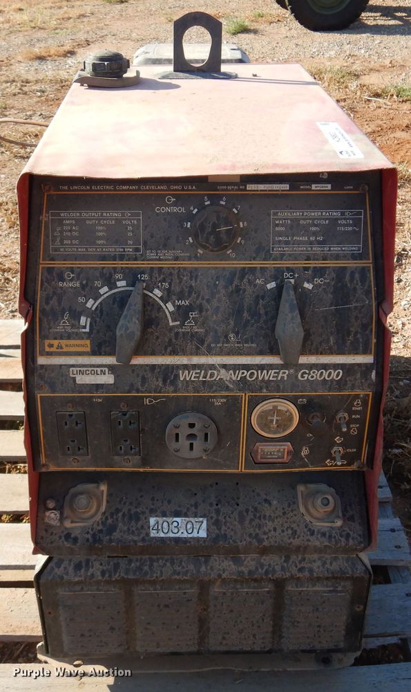 image for item KO9803 Lincoln Weldanpower G8000  welder/generator