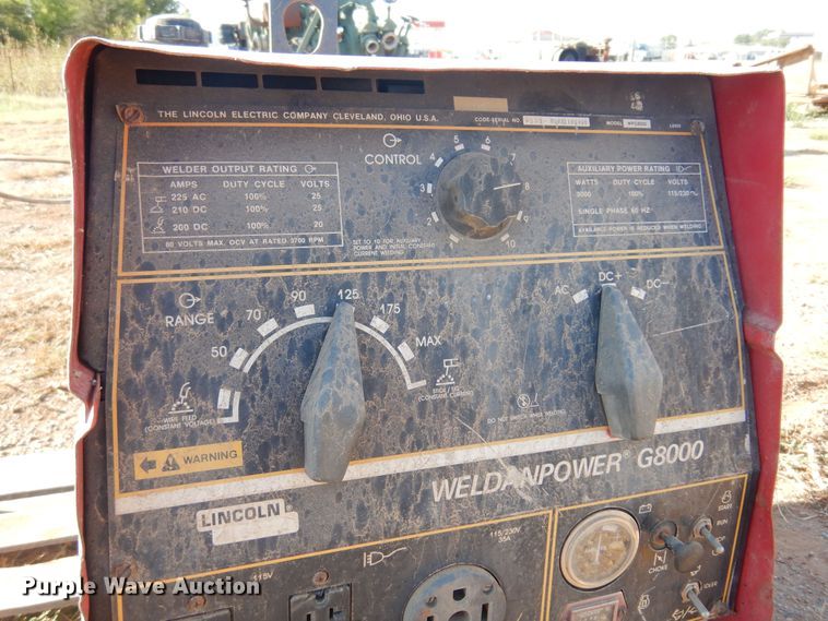 image for item KO9803 Lincoln Weldanpower G8000  welder/generator