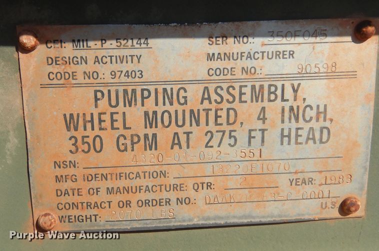 image for item KO9807 1983 G&R T4A60S  pump