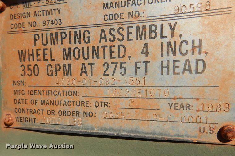 image for item KO9807 1983 G&R T4A60S  pump