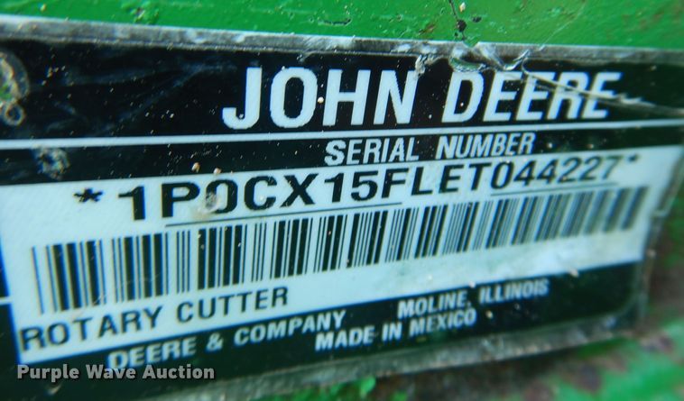 image for item KO9812 John Deere CX15  batwing rotary mower