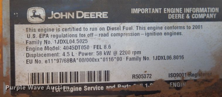 image for item KO9815 2001 John Deere 210LE  landscape tractor