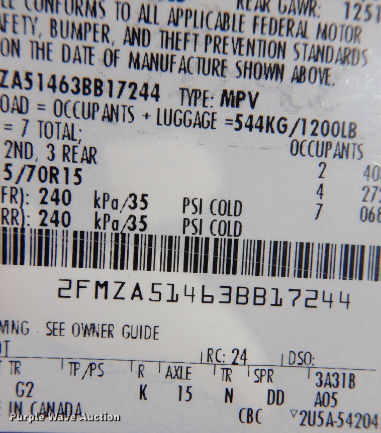 image for item KO9816 2003 Ford Windstar  van