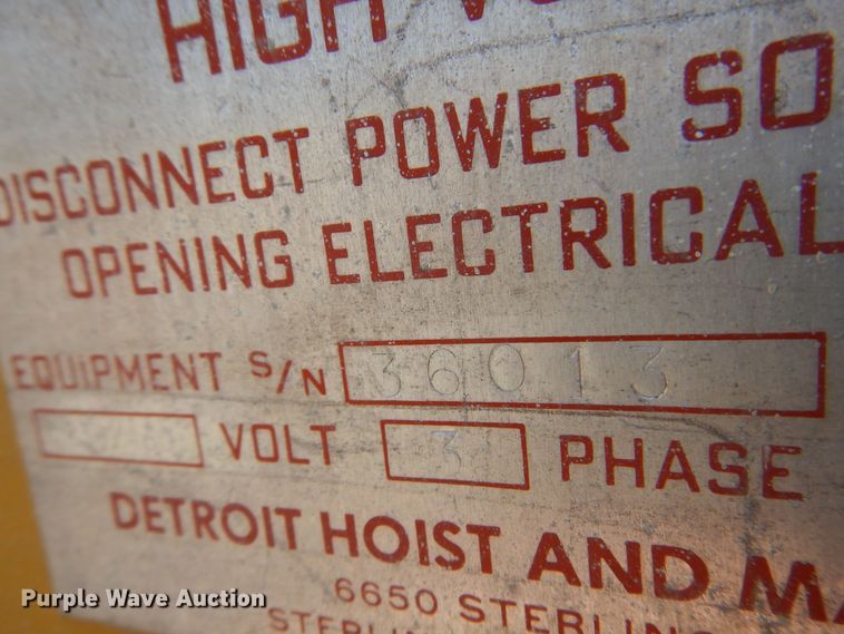 image for item KO9925 Detroit  hoist