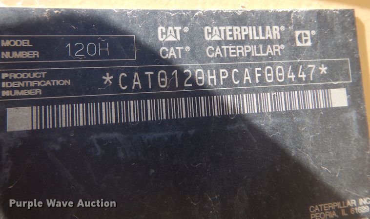 image for item KO9928 2004 Caterpillar 120H  motor grader