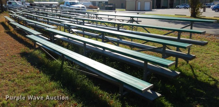 image for item KO9952 (9) 15'L aluminum bleachers