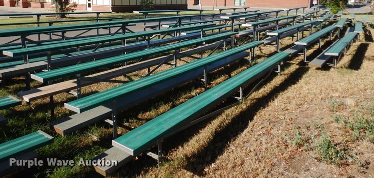 image for item KO9952 (9) 15'L aluminum bleachers